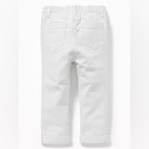 Boyfriend Distressed White Jeans for Toddler Girls
